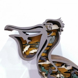 3D дървени занаятчийски орнаменти за птици
